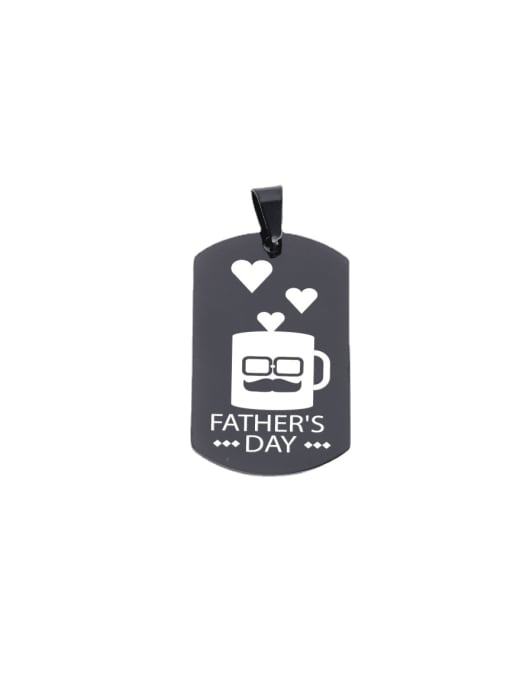MEN PO Stainless Steel Thanksgiving Father's Day Geometric Gift Pendant