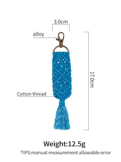 JMI Alloy Cotton Rope  Tassel Bohemia Hand-Woven Bag Pendant 3