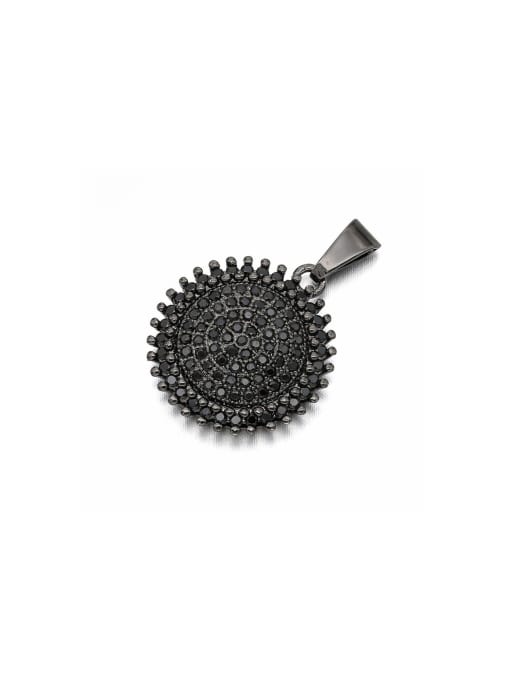 Gun black Copper black zirconium micro-set pendant