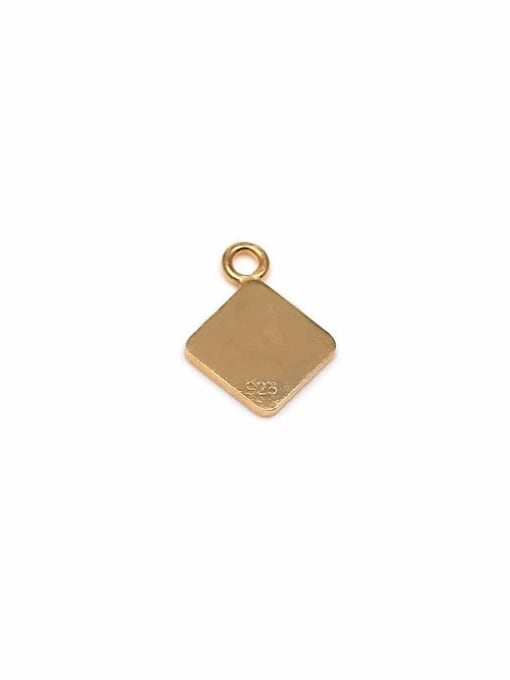 18K Gold Plated 925 Sterling Silver Chain tag , Hole Size : 1.2 MM