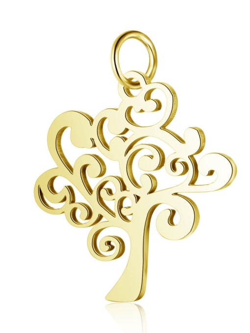 T517G Stainless steel Tree Charm Height : 19.5 mm , Width: 24 mm