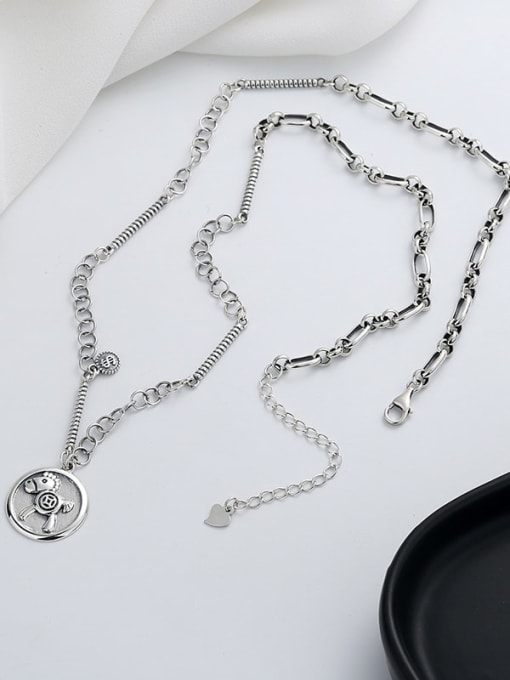 TAIS 925 Sterling Silver Geometric Vintage Necklace 2