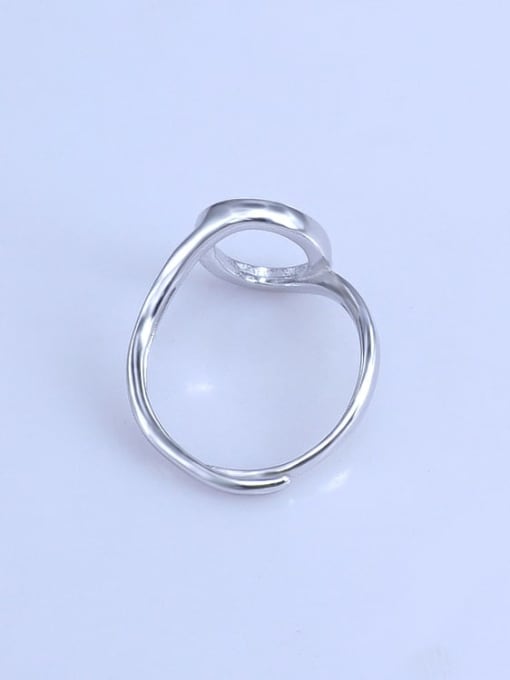 Supply 925 Sterling Silver 18K White Gold Plated Oval Ring Setting Stone size: 10*14mm 2