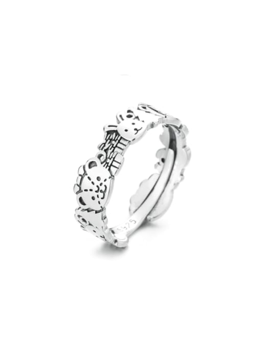 TAIS 925 Sterling Silver Icon Vintage Band Ring 0