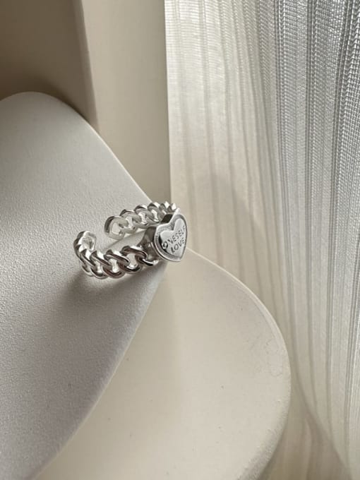 ARTTI 925 Sterling Silver Heart Trend Band Ring 2