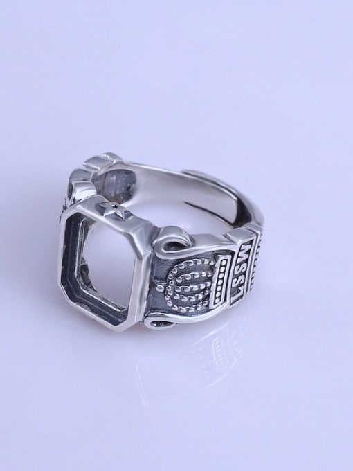 Supply 925 Sterling Silver Geometric Ring Setting Stone size: 10*12mm 1