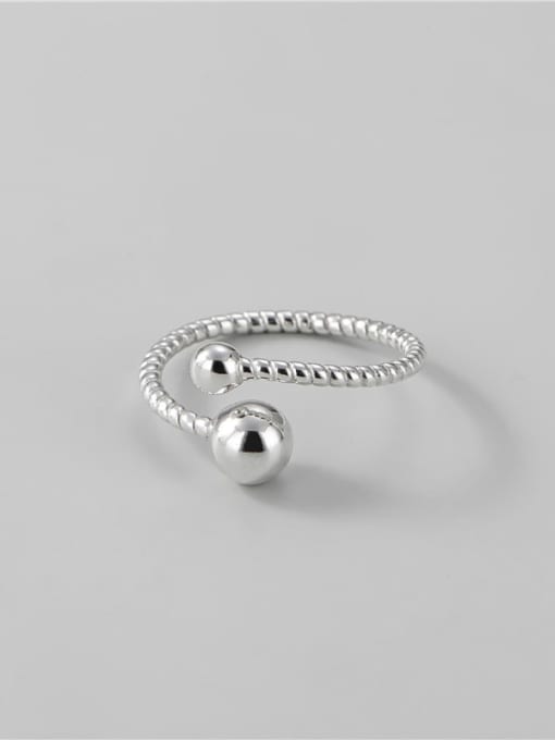 Woven bead ring 925 Sterling Silver Woven Round Vintage Band Ring