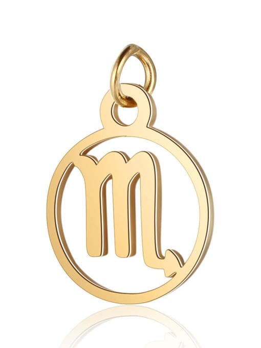T513 8 Stainless steel Gold Plated Constellation Charm Height : 11 mm , Width: 16 mm