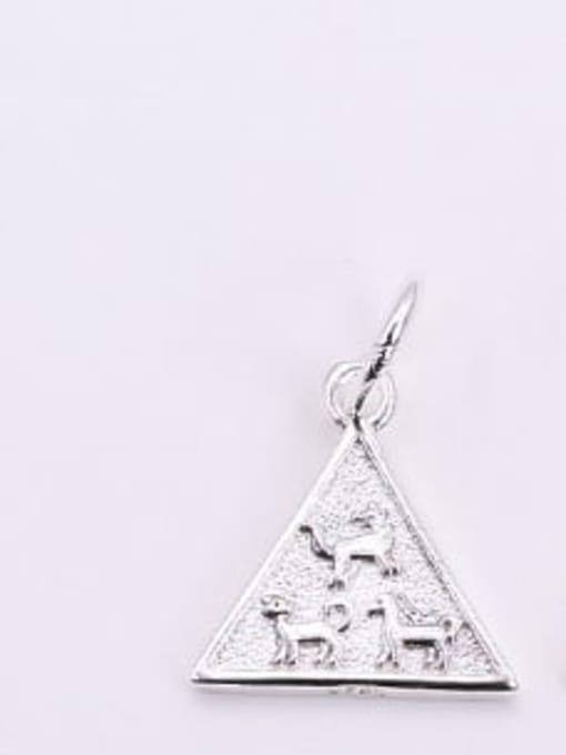 Tiger, horse and dog Sanhe Silver S925 Sterling Silver Triangle Triad Pendant