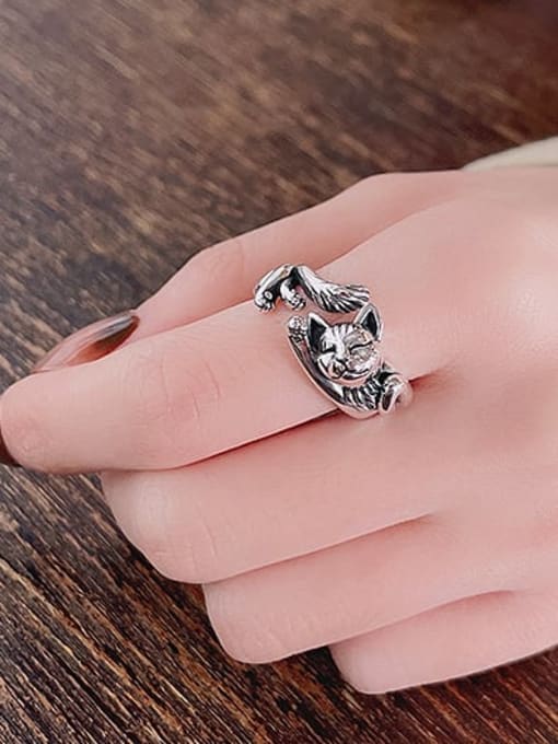 TAIS 925 Sterling Silver Animal Vintage Band Ring 2