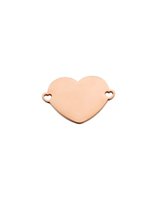 Rose Gold Stainless steel Heart Trend Connectors