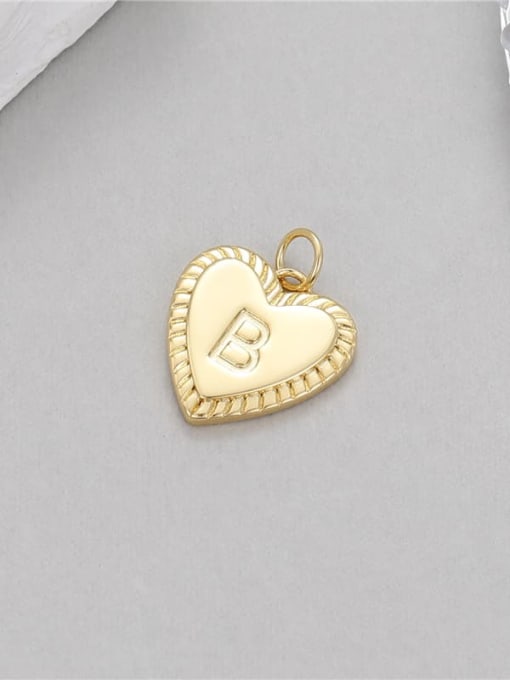 H 10513 Brass Minimalist Heart DIY Pendant