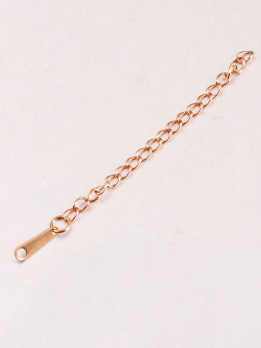 rose gold Stainless steel 6.5 cm extension chain with tag