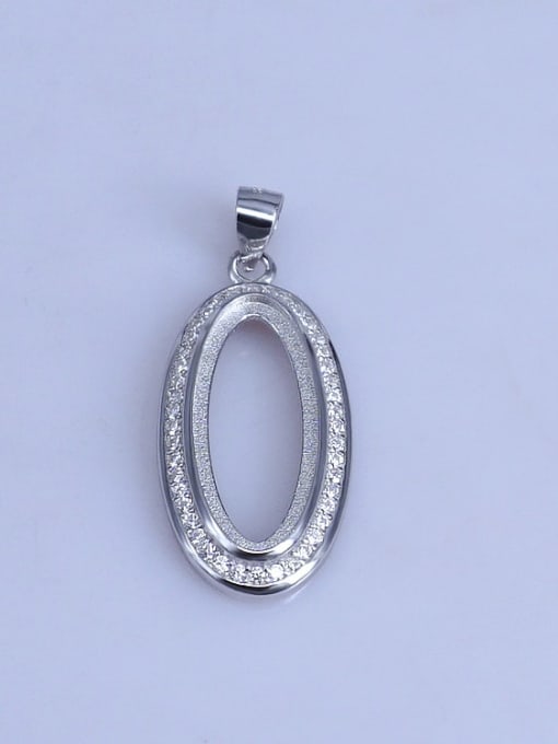 Supply 925 Sterling Silver Oval Pendant Setting Stone size: 9*21mm