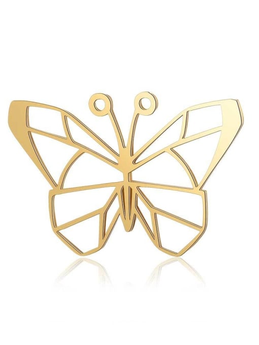JA115 2x5 Stainless steel Gold Plated Butterfly Charm Height : 30 mm , Width: 20 mm