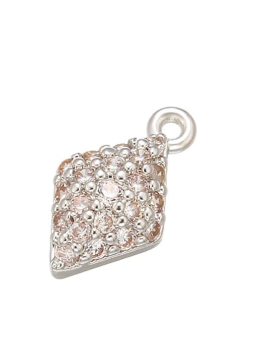 KOKO Brass Microset Fancy Colored Diamond Pendant Accessory
