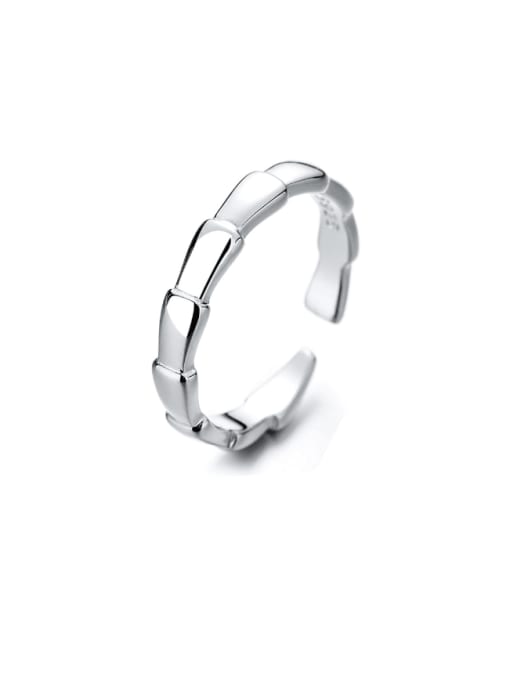 TAIS 925 Sterling Silver Irregular Minimalist Band Ring 4