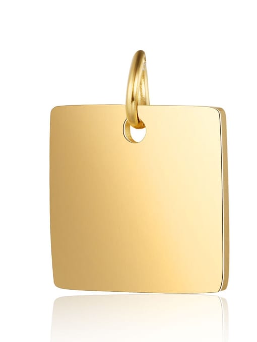 FTime Stainless steel Square Charm Height : 12 mm , Width: 15.5 mm 3