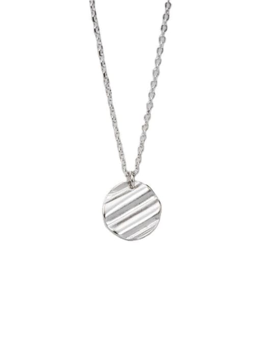 ARTTI 925 Sterling Silver  Minimalist Round Concave Convex  Necklace 4