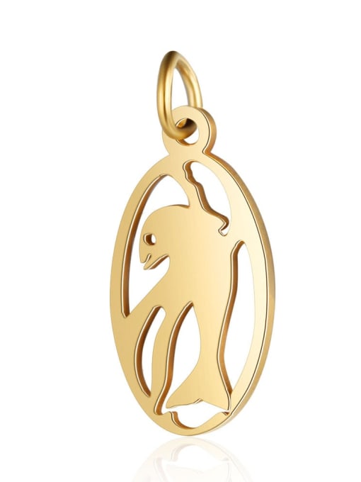 FTime Stainless steel Dolphin Charm Height : 10.5 mm , Width: 23 mm