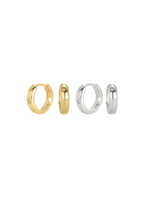 Jewel-Silver 925 Sterling Silver Geometric Minimalist Huggie Earring 0