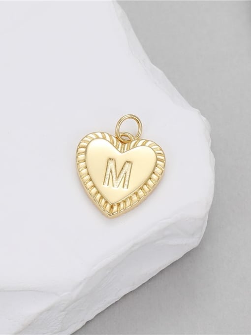 H 10524 Brass Minimalist Heart DIY Pendant