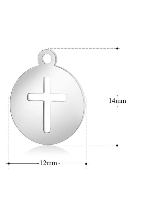FTime Stainless steel Cross Charm Height : 14 mm , Width: 12 mm 1