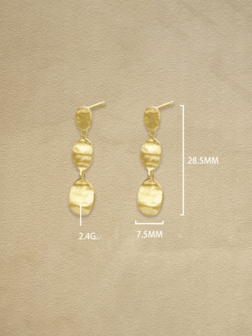 YUANFAN 925 Sterling Silver Geometric Minimalist Long Drop Earring 2