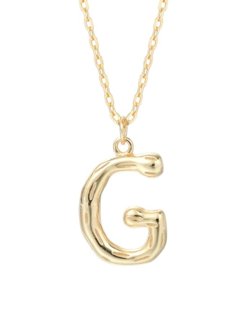 A2041 Letter G 925 Sterling Silver Letter Minimalist Necklace