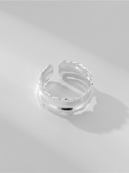 ARTTI 925 Sterling Silver Smoth Geometric Minimalist Band Ring 0