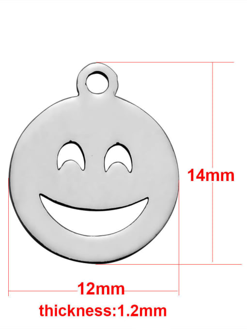 FTime Stainless steel Face Charm Height : 14 mm , Width: 12 mm 1