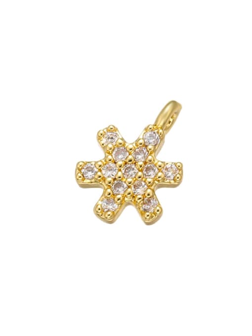 KOKO Copper Snowflake Small Micro Set Zircon Necklace Pendant 0