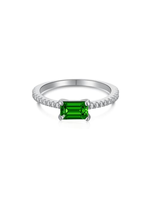 STL-Silver Jewelry 925 Sterling Silver Cubic Zirconia Geometric Minimalist Band Ring 0