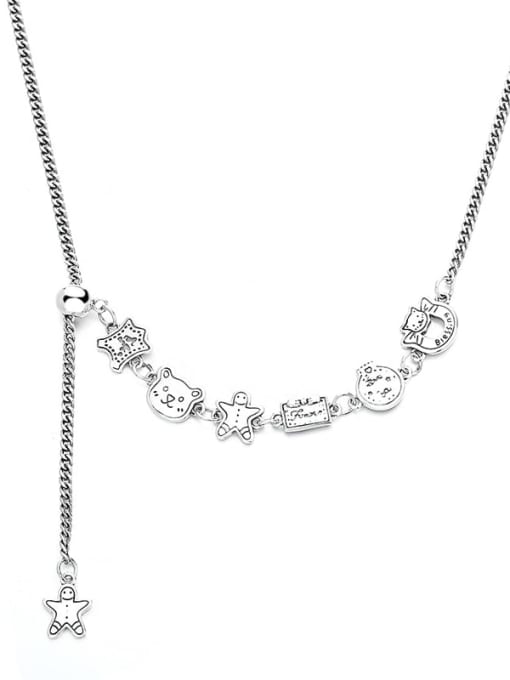 447FL necklace approximately 9.8g 925 Sterling Silver Animal Vintage Necklace
