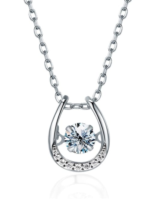 LOLUS 925 Sterling Silver Moissanite Geometric Dainty Necklace 0