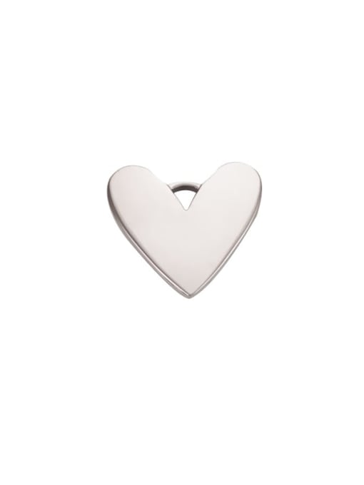 Steel color Stainless steel Heart Minimalist Pendant