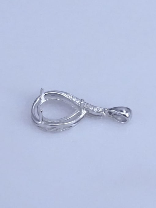 Supply 925 Sterling Silver Water Drop Pendant Setting Stone size: 9*12mm 1