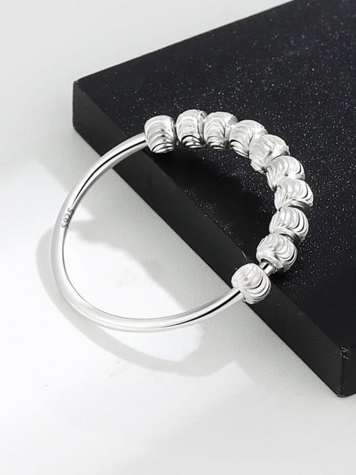 PNJ-Silver 925 Sterling Silver  Rotate  Bead Geometric Minimalist Band Ring 3
