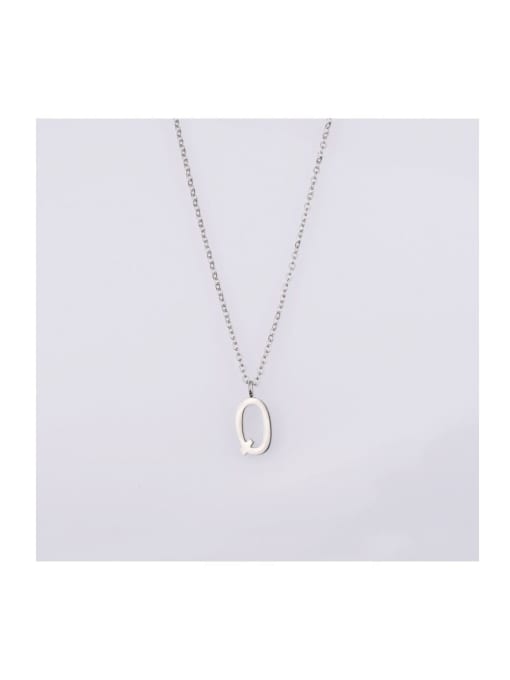MEN PO Stainless steel Letter Minimalist Initials Necklace