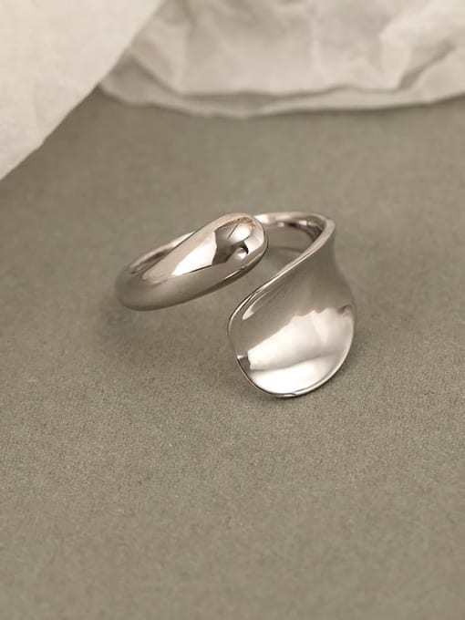 Platinum Ring 925 Sterling Silver Geometric Minimalist Band Ring