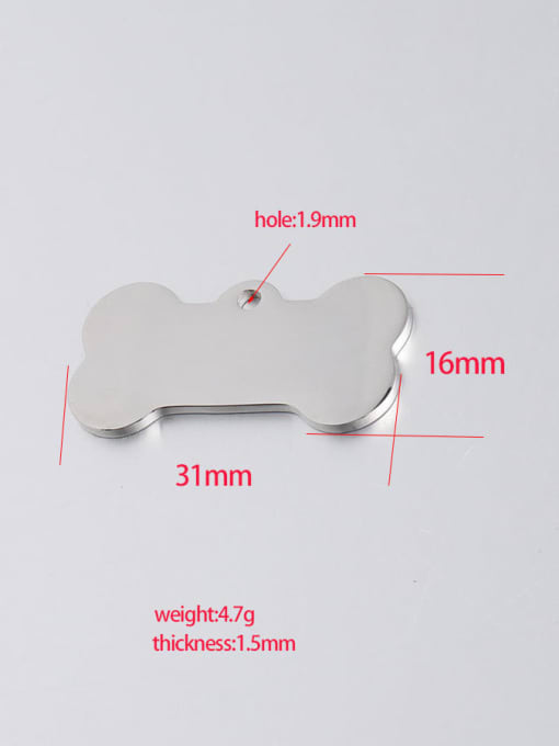 MEN PO Stainless steel fine polished mirror dog tag lettering pendant 2