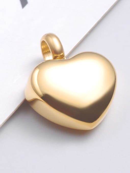 golden Stainless steel Heart Charm Height : 12 mm , Width: 15 mm