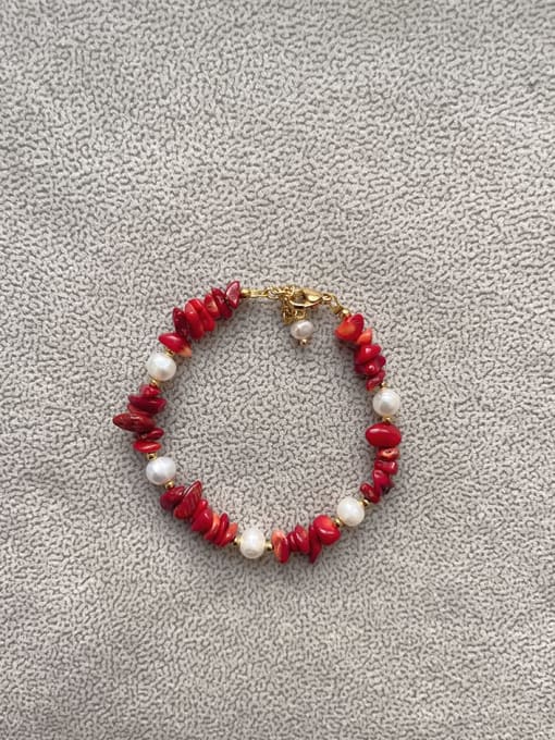 W.BEADS Natural Stone Irregular Bohemia Freshwater Pearls Bracelet 3
