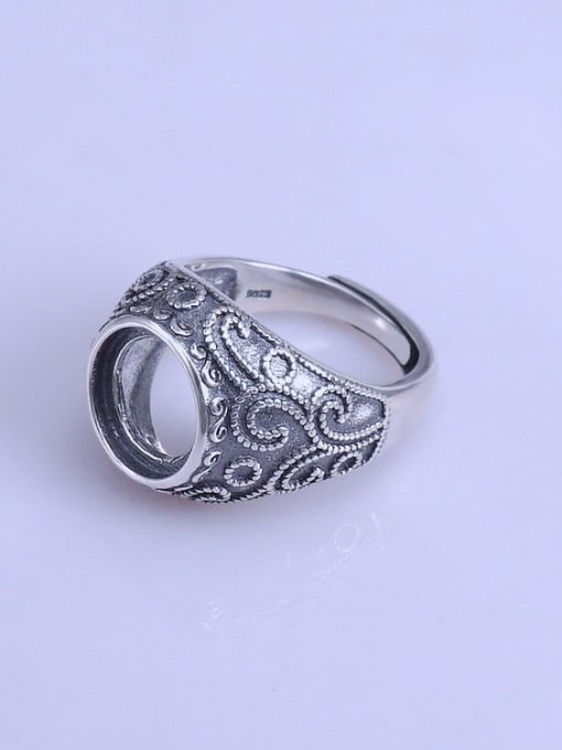 Supply 925 Sterling Silver Round Ring Setting Stone size: 11*11mm 2