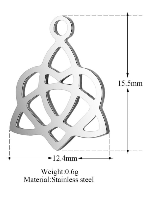 FTime Stainless steel Heart Charm Height : 12.4 mm , Width: 15.5 mm 1
