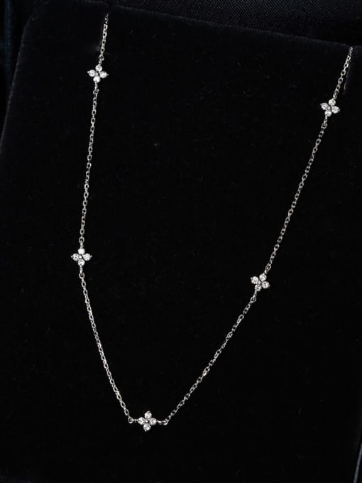ZEMI 925 Sterling Silver Cubic Zirconia Star Dainty Necklace 2