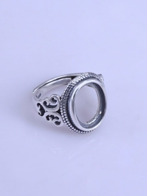 Supply 925 Sterling Silver Oval Ring Setting Stone size: 10*13mm 2