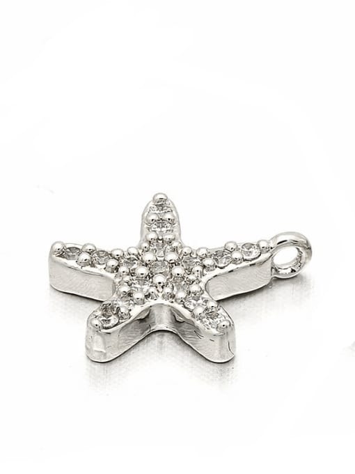 Platinum Copper starfish petite micro-set zircon accessories