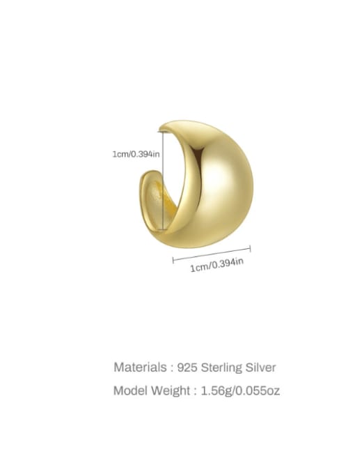 YUANFAN 925 Sterling Silver Geometric Minimalist  Single Stud Earring 2