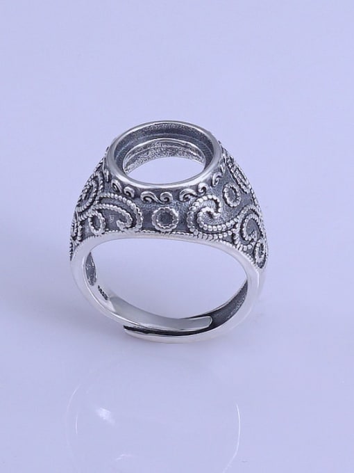 Supply 925 Sterling Silver Round Ring Setting Stone size: 11*11mm